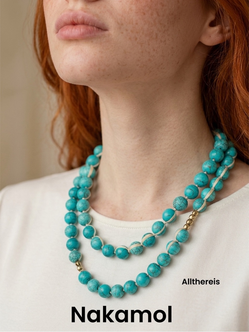 Nakamol turquoise bead necklace